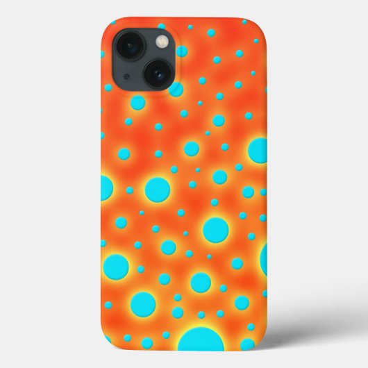 Abstracte moderne kunst turquoise oranje Case-Mate iPhone case (Achterkant)