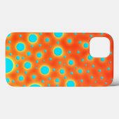 Abstracte moderne kunst turquoise oranje Case-Mate iPhone case (Achterkant (horizontaal))
