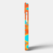 Abstracte moderne kunst turquoise oranje Case-Mate iPhone case (Achterkant / Links)