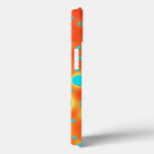 Abstracte moderne kunst turquoise oranje Case-Mate iPhone case (Achterkant / Rechts)