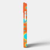Abstracte moderne kunst turquoise oranje Case-Mate iPhone case (Achterkant / Links)