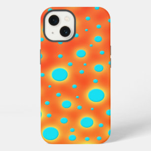 Abstracte moderne kunst turquoise oranje iPhone 13 hoesje