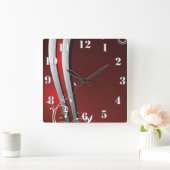 Abstracte moderne kunst vierkante klok (Huis)