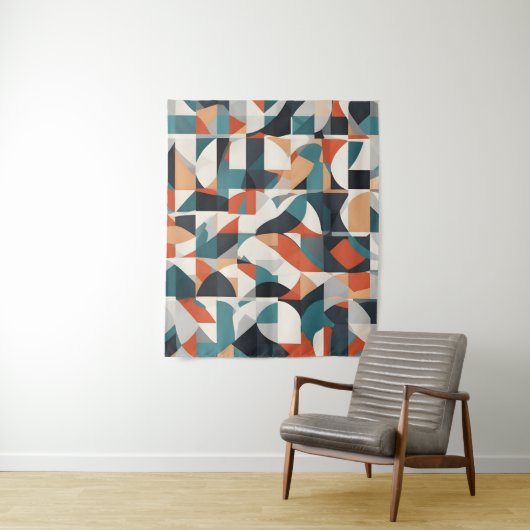 Abstracte moderne kunst wandkleed (In situ)