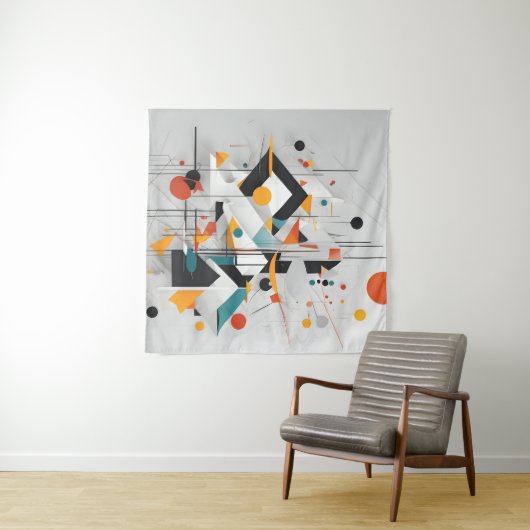Abstracte moderne kunst wandkleed (In Situ (horizontaal))