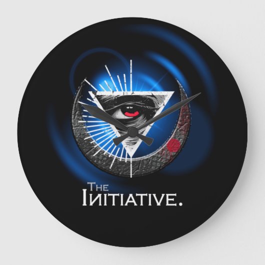 Abstracte moderne kunst wandklok (Voorkant)