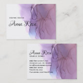** Abstracte moderne kunst Waterverf lavendel Visitekaartje (Voorkant / Achterkant)