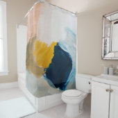 Abstracte moderne kunstachtergrond. Grijs en Douchegordijn (In situ)