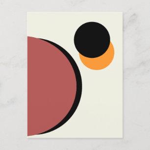 Abstracte moderne kunstcirkels Sinaasappel bruin z Briefkaart