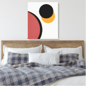 Abstracte moderne kunstcirkels Sinaasappel bruin z Canvas Afdruk (Insitu (Slaapkamer))
