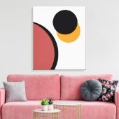 Abstracte moderne kunstcirkels Sinaasappel bruin z Canvas Afdruk (Insitu (Woonkamer))