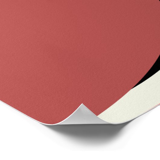 Abstracte moderne kunstcirkels Sinaasappel bruin z Poster (Hoek)