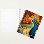 Abstracte moderne kunstkleurencirkels planner (Display)