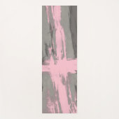 Abstracte moderne kunststijl grijze roze roze yogamat (Voorkant)