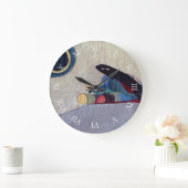 Abstracte moderne kunstwandklok grote klok (Huis)