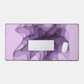 Abstracte moderne Lavendel Waves Gaming Kantoor Bureaumat (Keyboard & Muis)