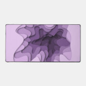 Abstracte moderne Lavendel Waves Gaming Kantoor Bureaumat (Voorkant)