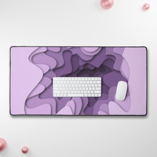 Abstracte moderne Lavendel Waves Gaming Kantoor Bureaumat