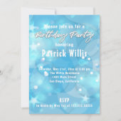 Abstracte moderne lichtblauwe feestdag kaart (Voorkant)