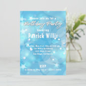 Abstracte moderne lichtblauwe feestdag kaart (Staand voorkant)