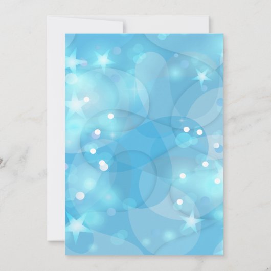 Abstracte moderne lichtblauwe feestdag kaart (Achterkant)