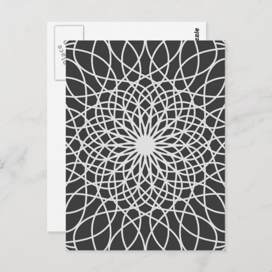 Abstracte moderne lotus briefkaart (Voorkant / Achterkant)