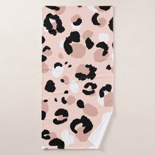 Abstracte moderne luipaard naadloos. Dieren Badhanddoek (Badhanddoek)