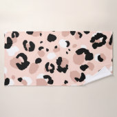 Abstracte moderne luipaard naadloos. Dieren Badhanddoek (Badhanddoek)
