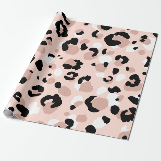 Abstracte moderne luipaard naadloos. Dieren Cadeaupapier (Uitgerold)
