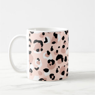 Abstracte moderne luipaard naadloos. Dieren Koffiemok
