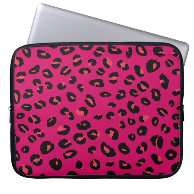Abstracte moderne luipaard naadloos. Dieren Laptop Sleeve (Voorkant)