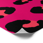 Abstracte moderne luipaard naadloos. Dieren Poster (Hoek)