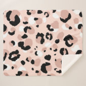 Abstracte moderne luipaard naadloos. Dieren Sherpa Deken (Voorkant (horizontaal))
