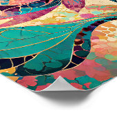 Abstracte moderne magnoliakunst poster (Hoek)