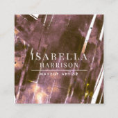 Abstracte moderne make-up artiest koffie vierkante visitekaartje (Voorkant)