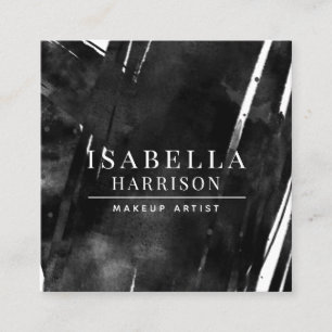 Abstracte moderne make-up artiest zwart vierkante visitekaartje