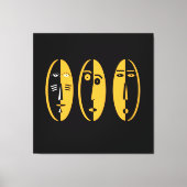 Abstracte moderne maskers canvas afdruk (Voorkant)