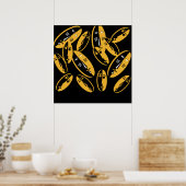 abstracte moderne maskers poster (Keuken)
