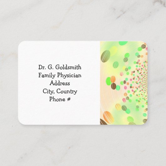 Abstracte moderne medische benoeming afsprakenkaartje (Achterkant)