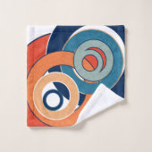 Abstracte moderne, minimale kunstlandschapsgeometr bad handdoek (Wasdoekje)