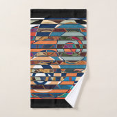Abstracte moderne, minimale kunstlandschapsgeometr bad handdoek (Handdoek)