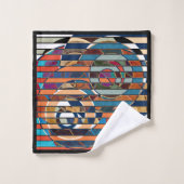 Abstracte moderne, minimale kunstlandschapsgeometr bad handdoek (Wasdoekje)