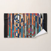 Abstracte moderne, minimale kunstlandschapsgeometr bad handdoek (Handdoek)