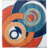 Abstracte moderne, minimale kunstlandschapsgeometr douchegordijn (Voorkant)