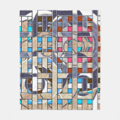 Abstracte moderne, minimale kunstlandschapsgeometr fleece deken (Voorkant)