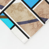 Abstracte moderne, minimale kunstlandschapsgeometr fleece deken (Hoek)