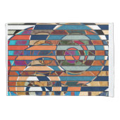 Abstracte moderne, minimale kunstlandschapsgeometr kussensloop (Voorkant)