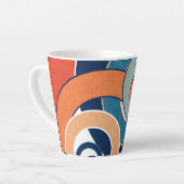 Abstracte moderne, minimale kunstlandschapsgeometr latte mok (Linkerhoek)