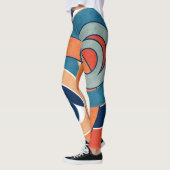 Abstracte moderne, minimale kunstlandschapsgeometr leggings (Links)
