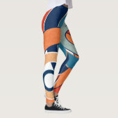 Abstracte moderne, minimale kunstlandschapsgeometr leggings (Rechts)